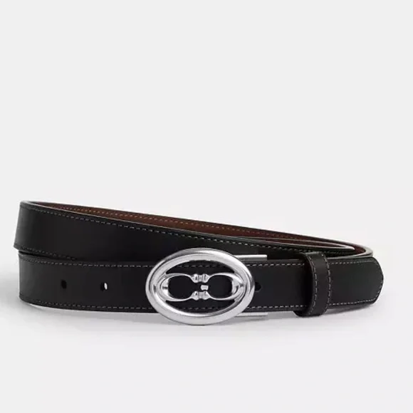 Coach Signature Canvas Belt Cut to Size and Reversible - Picture 9 of 10